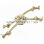 Přetahovadlo Juta míč + 4 knoty 37cm