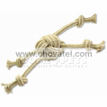 Přetahovadlo Juta míč + 4 knoty 37cm