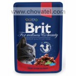 Brit Premium Cat kapsa with Beef & Peas 100g