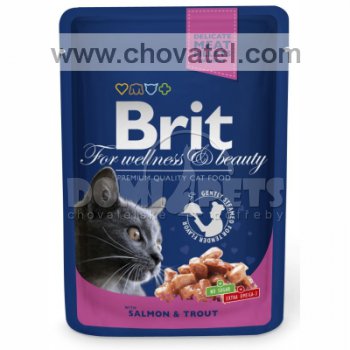 Brit Premium Cat kapsa with Salmon & Trout 100g