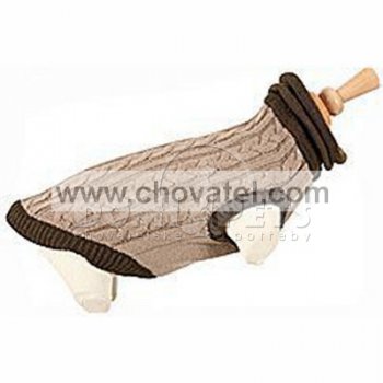 Svetr pro psy s copánky Zolux hnědá 30cm