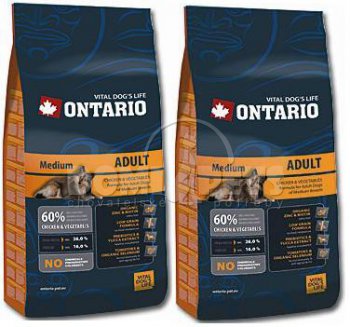 ONTARIO Adult Medium 2x13kg + 2,5kg GRATIS