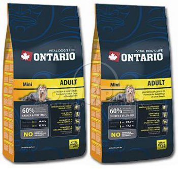 ONTARIO Adult Mini 2x13kg + 2,5kg GRATIS