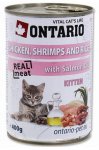 Ontario konzerva Kitten Chicken, Shrimp 400g