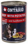 ONTARIO konzerva Beef, Potatos, Sunflower Oil 400g