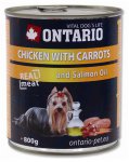 ONTARIO konzerva Chicken, Carrots, Salmon Oil 800g