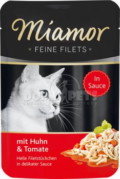 Kapsička Miamor Feine Filets kuře a rajčata 100g