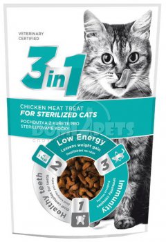 3in1 pochoutka Cat Sterile kuřecí 80g