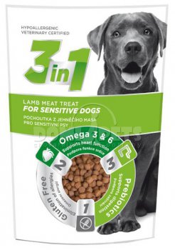 3in1 pochoutka Dog Sensitiv jehněčí 100g