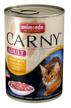 Animonda Carny Adult - hovězí, kuře a kachní srdce 400g