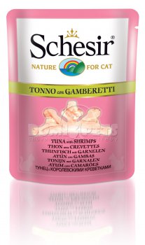 Schesir Cat Broth Pouch Tuna/Prawns 70g