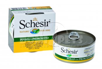 Schesir Dog Kuřecí filety se šunkou 150g
