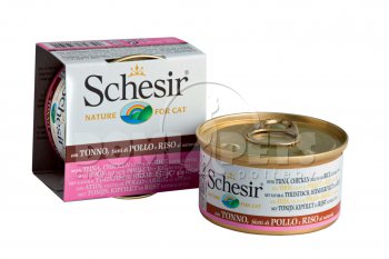 Schesir Cat Natural Brine Tuňák/kuře 85g