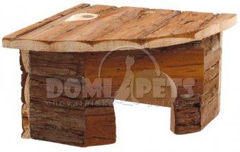 Domek SA Rohový dřevěný s kůrou 22x22x13cm