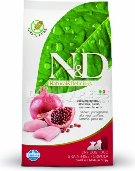 N&D Grain Free Dog Puppy S/M Chicken & Pomegranate 7kg