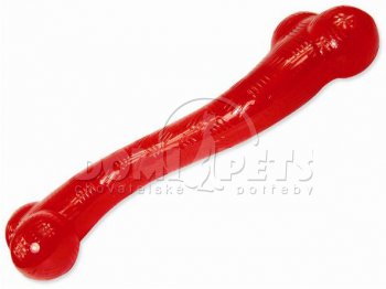 Hračka Dog Fantasy Strong kost guma dlouhá červená 30,4cm