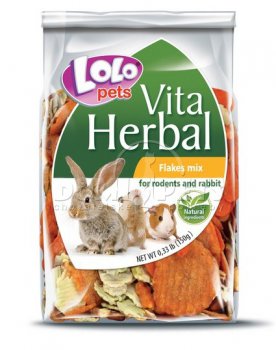 LOLOpets Vita Herbal mix vloček pro hlodavce 150g