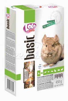 LOLO Kompletní krmivo pro činčily 450g