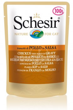 Schesir Pouch Kuřecí plátky v omáčce 100g