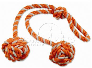 Přetahovadlo kliklak oranžovo-bílé 50cm