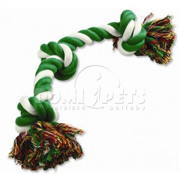 Uzel bavlněný zeleno-bílý 50cm 3 knoty