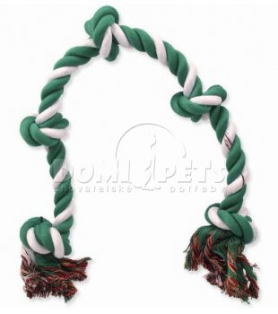 Uzel bavlněný zeleno-bílý 95cm 5 knotů