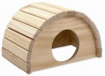 Domek SMALL ANIMAL Půlkruh dřevěný 24x17x15cm