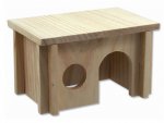 Domek SMALL ANIMAL Dřevěný hladký 20x13x12cm