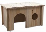 Domek SMALL ANIMAL Dřevěný hladký 38x23x21cm