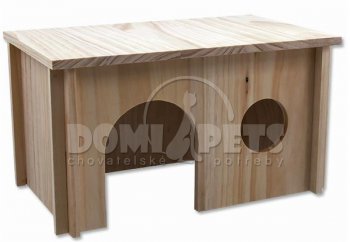 Domek SMALL ANIMAL Dřevěný hladký 38x23x21cm