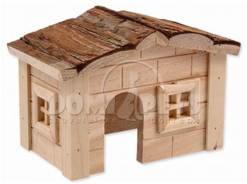 Domek SMALL ANIMAL Dřevěný jednopatrový 20,5x14,5x12cm