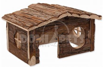 Domek SMALL ANIMAL Dřevěný jednopatrový 28,5x19,5x16,5cm