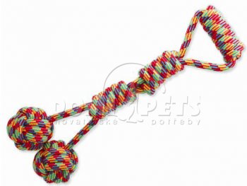 Přetahovadlo madlo + 2 míče 57cm