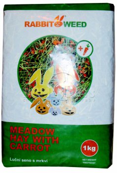 Seno Rabbit Weed luční s mrkví 1kg
