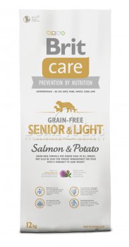 Brit Care Grain-free Senior & Light Salmon & Potato 12kg