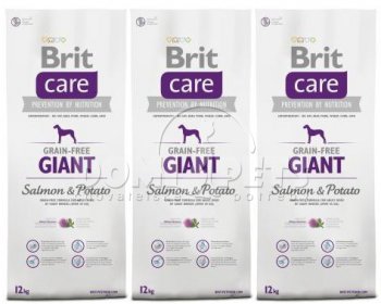 Brit Care Grain-free Giant Salmon & Potato 3 x 12kg