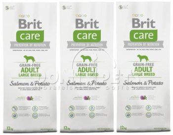 Brit Care Grain-free Adult Large Breed Salmon & Potato 3 x 12kg