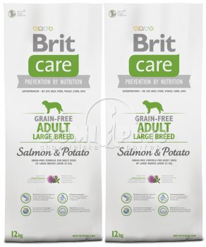 Brit Care Grain-free Adult Large Breed Salmon & Potato 2 x 12kg