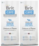 Brit Care Grain-free Junior Large Breed Salmon & Potato 2 x 12kg