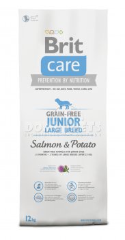 Brit Care Grain-free Junior Large Breed  Salmon & Potato 12kg