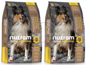T23 Nutram Total Grain Free Turkey, Chicken, Duck Dog 2 x 13,6kg -250,- BONUS