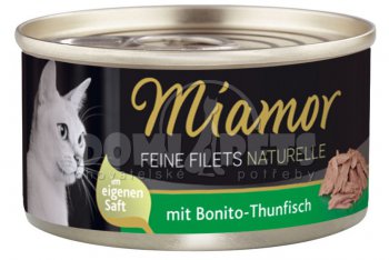 Konzerva MIAMOR Feine Filets Naturelle bonito + tuňák ve šťávě