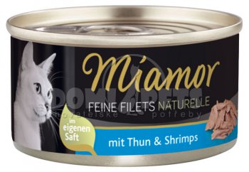 Konzerva MIAMOR Feine Filets Naturelle tuňák + krevety ve šťávě