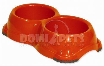 Dvojmiska MC plastová protiskluzová oranžová 2x330ml