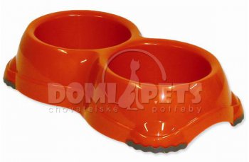 Dvojmiska DF plastová protiskluzová oranžová 2x645ml