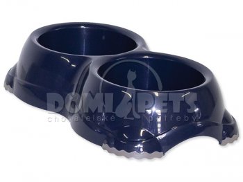 Dvojmiska DF plastová protiskluzová modrá 2x645ml