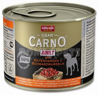 GRANCARNO Mini Adult kachní srdce 200g