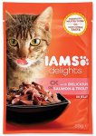 IAMS cat delights salmon & trout in jelly 85g
