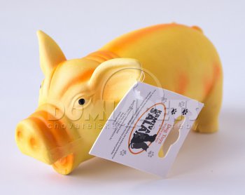 Prasátko chrochtací žluté - Latex 20cm