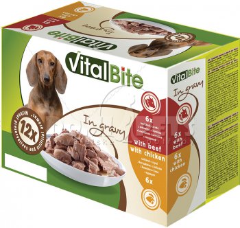 VitalBite kapsa pes 12x85g kuře+hovězí